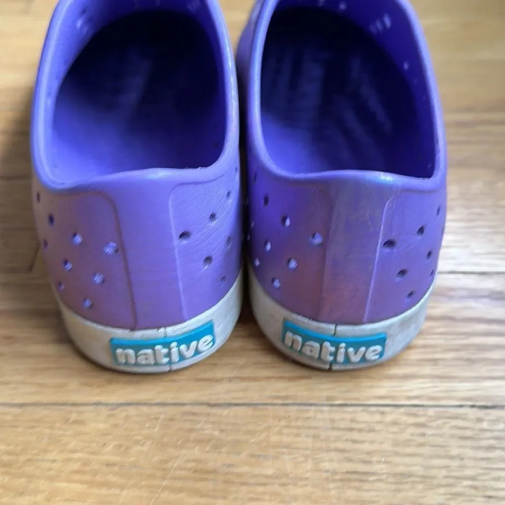 Native shoes sz youth 3 sparkle purple good pre owned condition - Picture 2 of 6